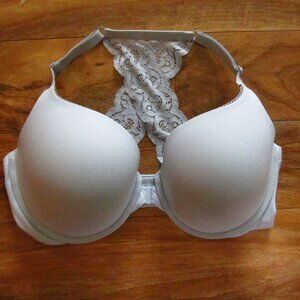 BODY by Victoria's Secret Gray Racerback Front Close Perfect Shape Bra Size 38DD